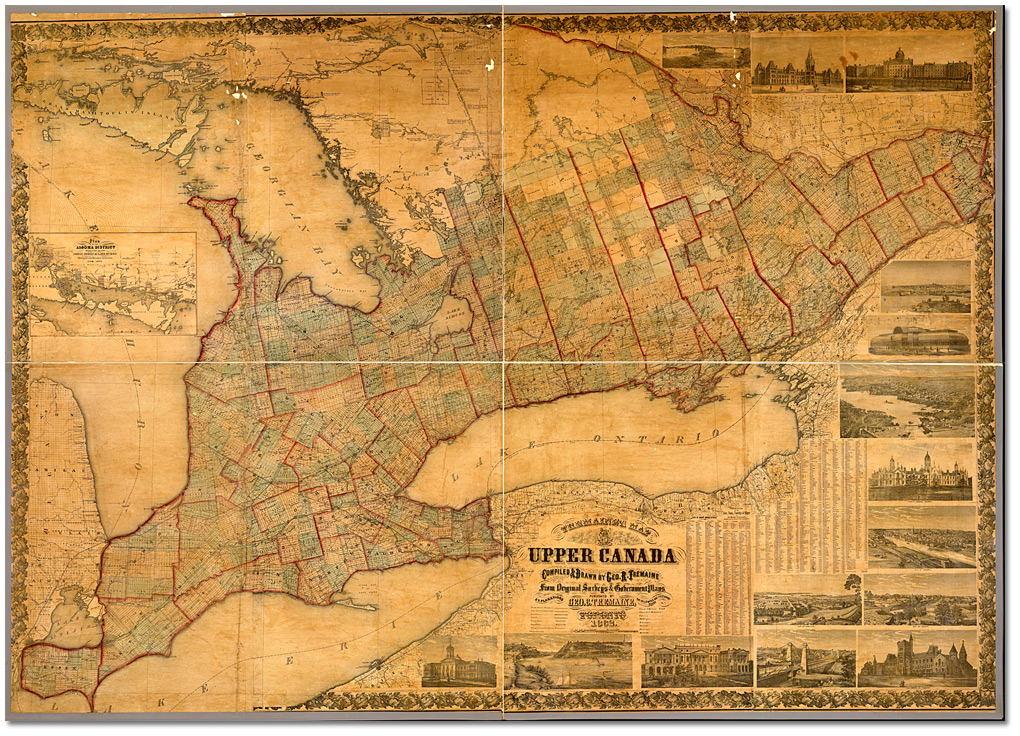 A map of Southwestern Ontario in the 19th Century